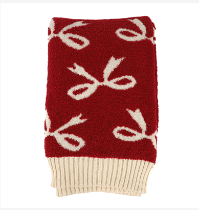 Reversible Bows Throw 50"X60" Oblong