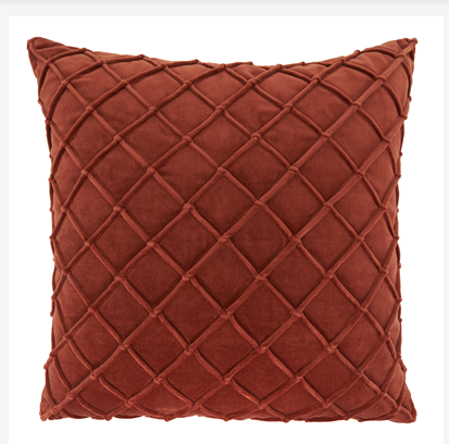 Velvet Corded Pillow - Down Filled