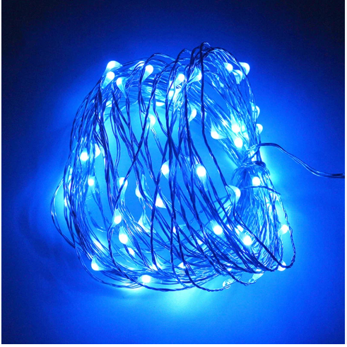100 LED Silver Copper Fairy Light Plun in