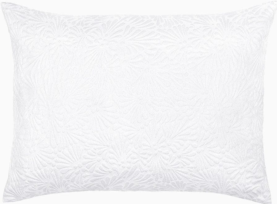 Meera White Sham - King  20 X 36