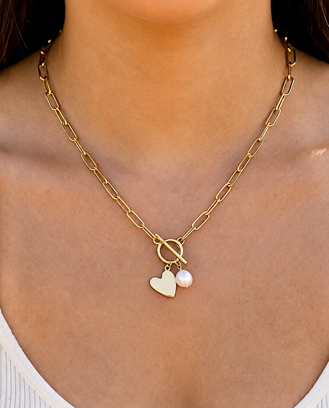 Girl Gang Heart Necklace - Gold