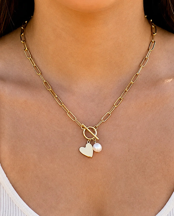 Girl Gang Heart Necklace - Gold
