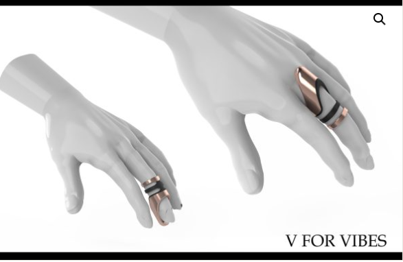 Clio - Vibrating Ring | Silver/Dark Grey
