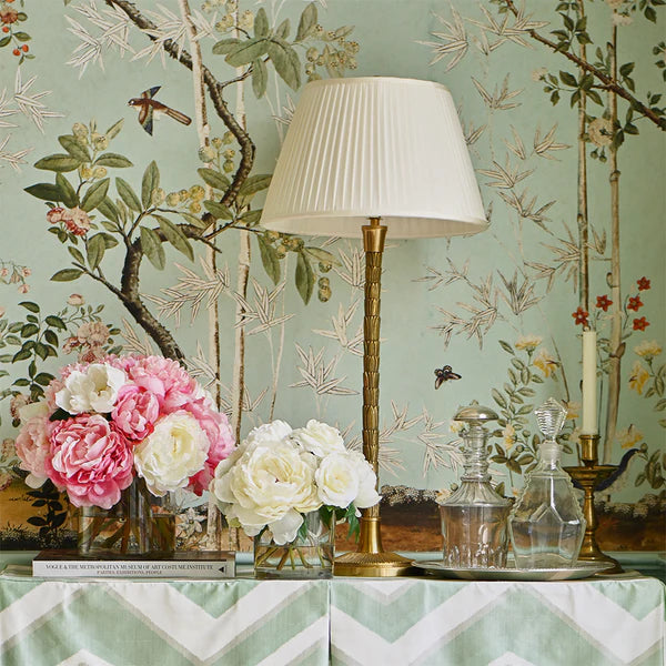 Floral Camellia & Peony Bouquet In Cylinder Vase