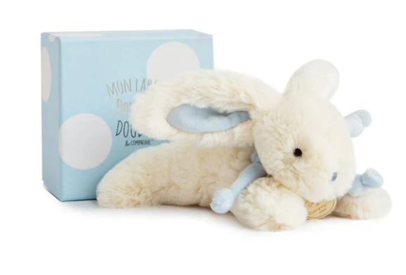 Doudou  Classic Baby: Blue Plush Bunny Small