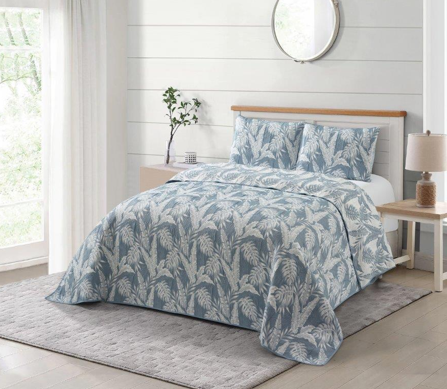 Slate Tropics King Quilt Set