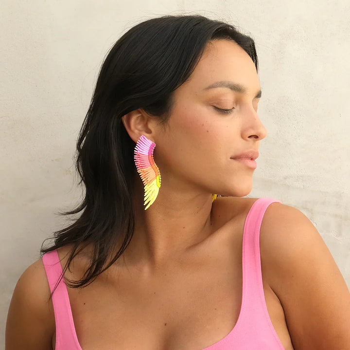 Madeline Pink and Yellow Earrings