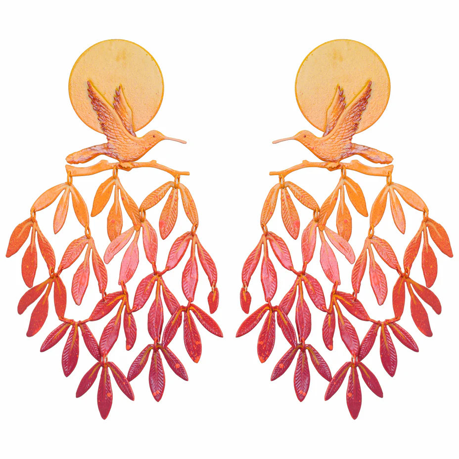 Sunset Tropical Tapestry Earrings