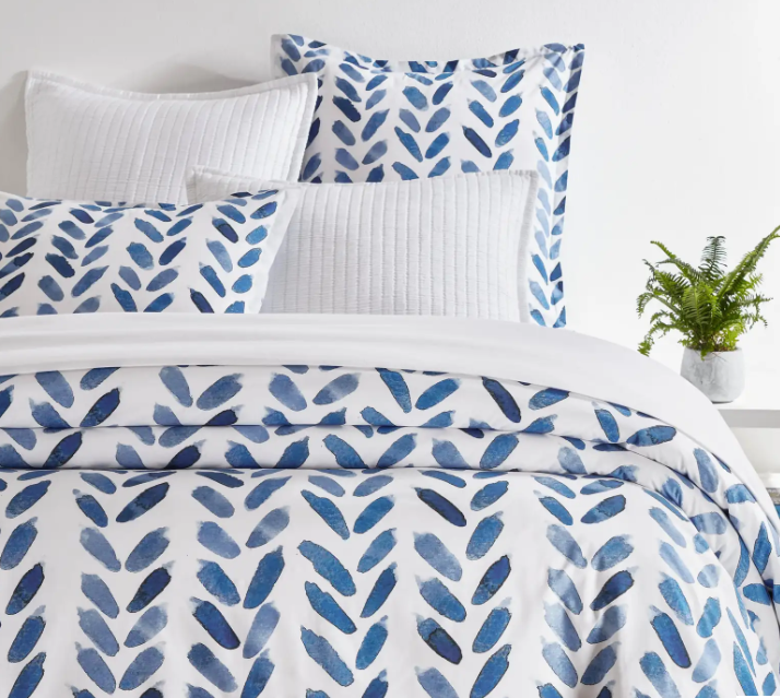 Blue Brush Duvet Cover