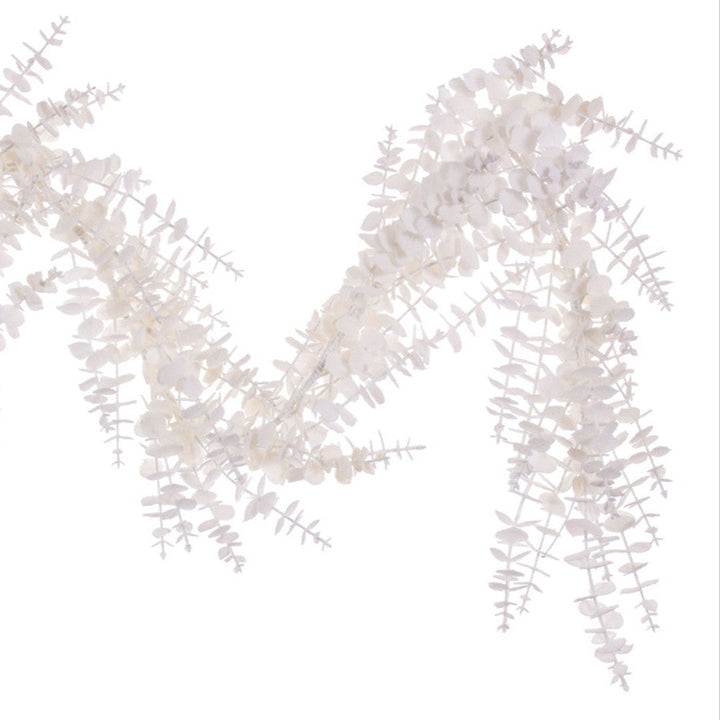 White Artificial Eucalyptus Snowy Garland