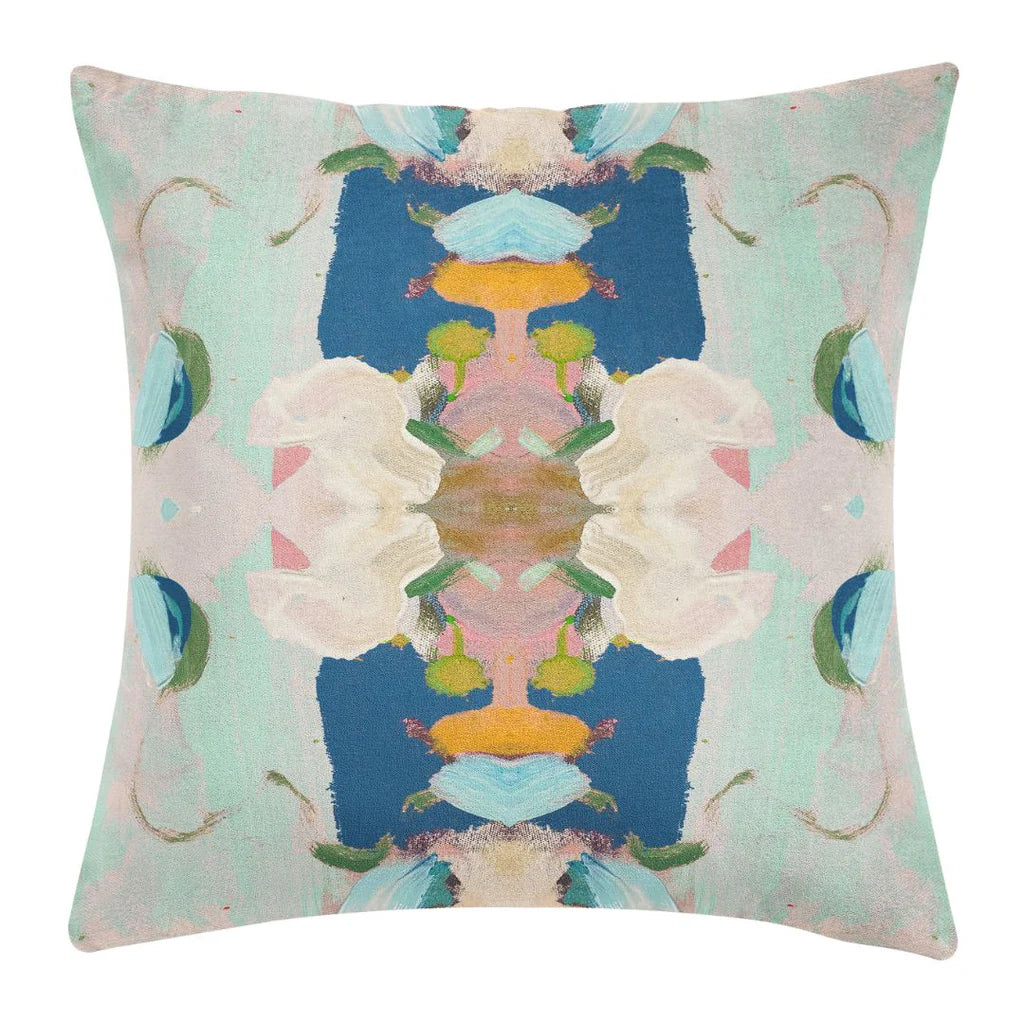 Monet's Garden Navy Decorative Pillow