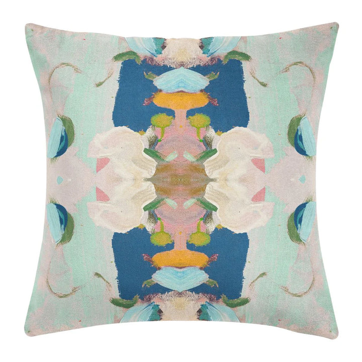 Monet's Garden Navy Decorative Pillow