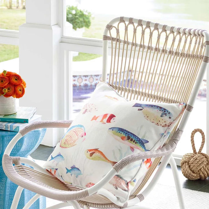Happy Fish Indoor/Outdoor Decorative Pillow