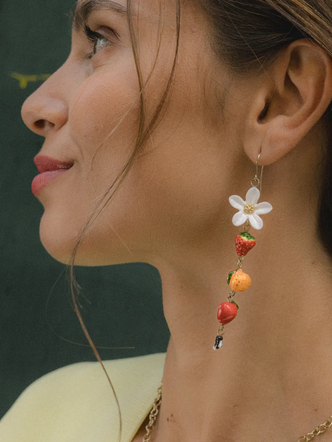 Lemon Blossom With Fruits Earrings