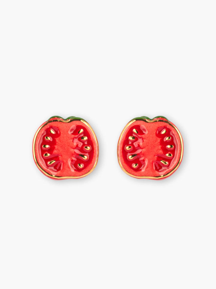 Tomato Stud Earrings