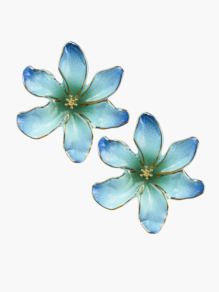 Cosmic Flower Stud Earrings
