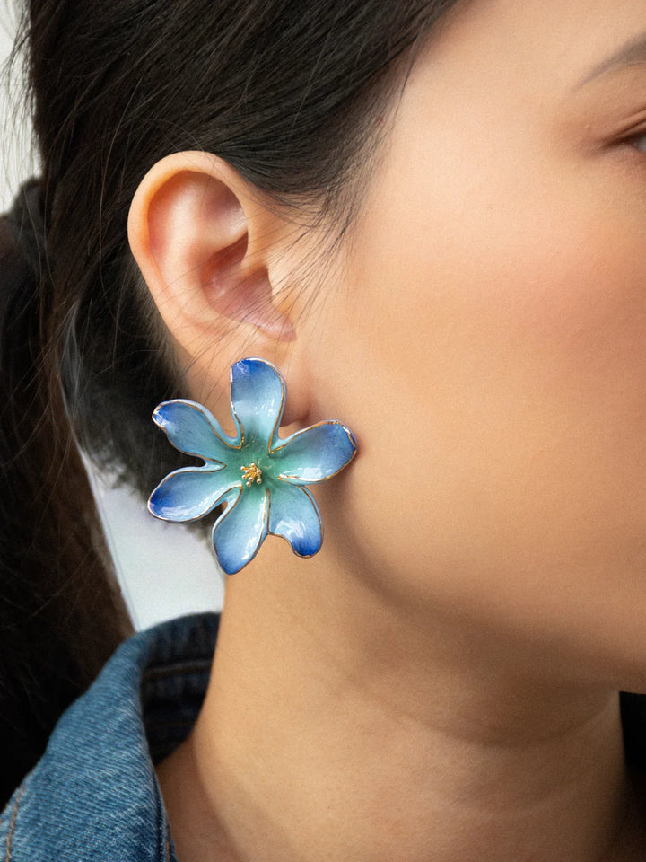 Cosmic Flower Stud Earrings