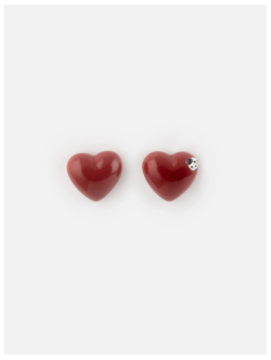Earrings Heart Stud - Cherry Cherie