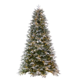 Frosted Douglas Fir Artificial Christmas Tree with Warm White LED Lights, 6.5', 7.5' and 9.5'