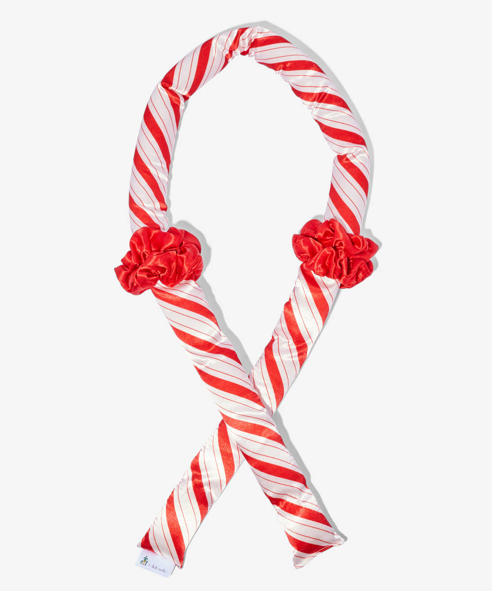 Candy Cane Elf x Kitsch Satin Heatless Curling Set