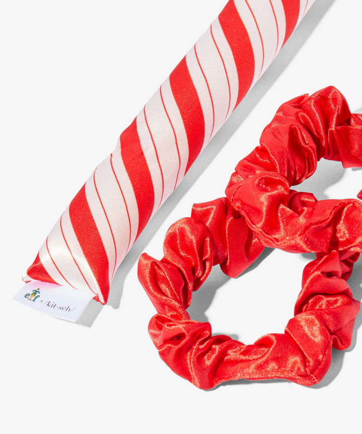 Candy Cane Elf x Kitsch Satin Heatless Curling Set