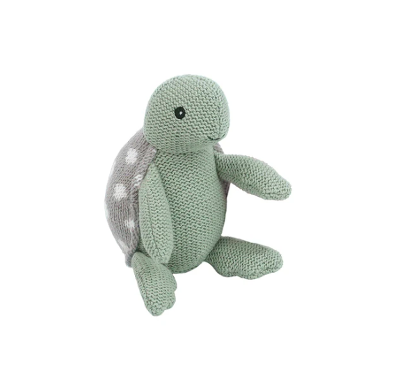 Taylor Turtle Knit Rattle