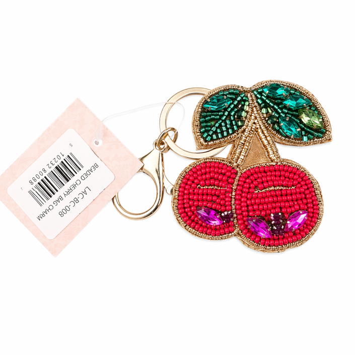 Cherries Beaded Charm