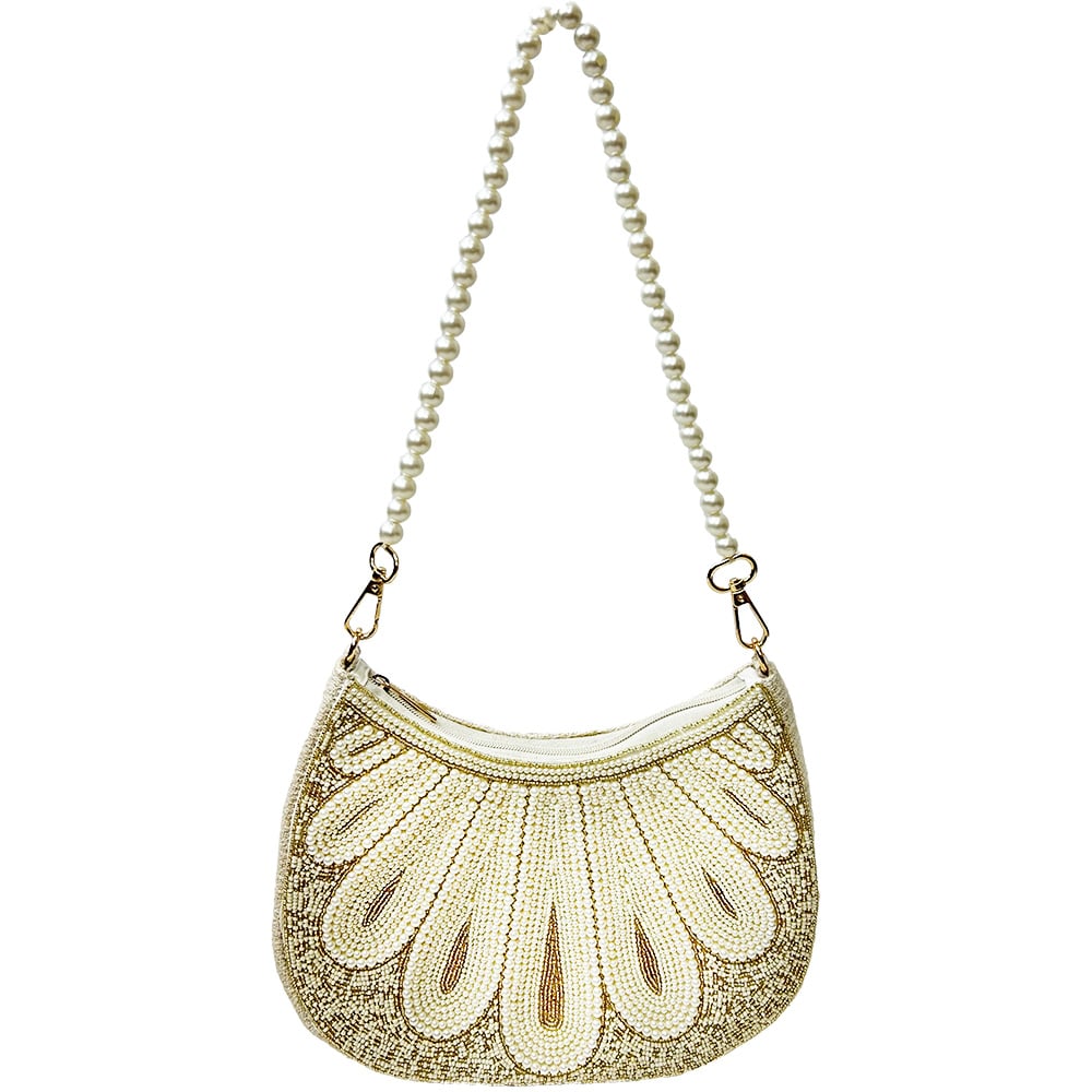 Two Tone Pearl U Shape Bag
