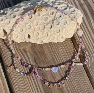 Holiday MAGIC Chandelier Lilac Necklace