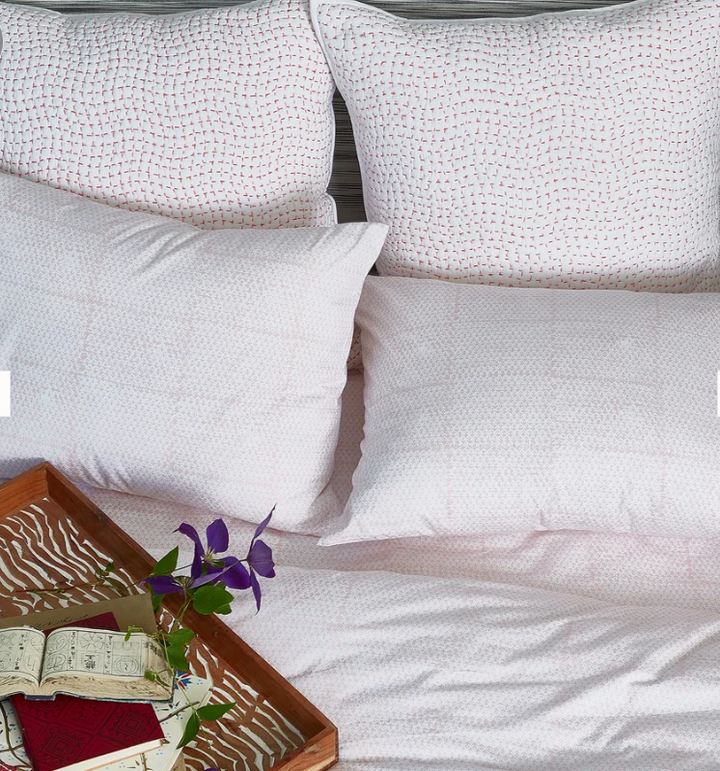 Organic Hand Stitched Lotus Quilt 110 X 92