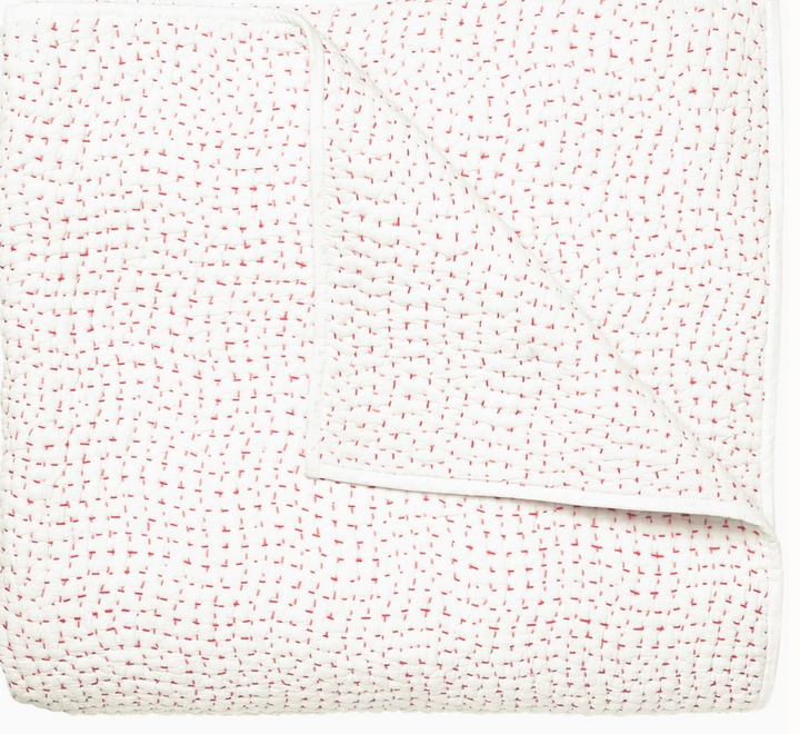 Organic Hand Stitched Lotus Quilt 110 X 92