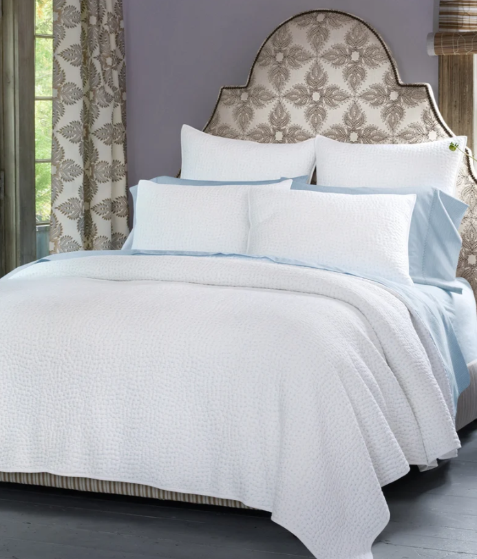 Organic Hand Stitched Mist Quilt 110 X 92