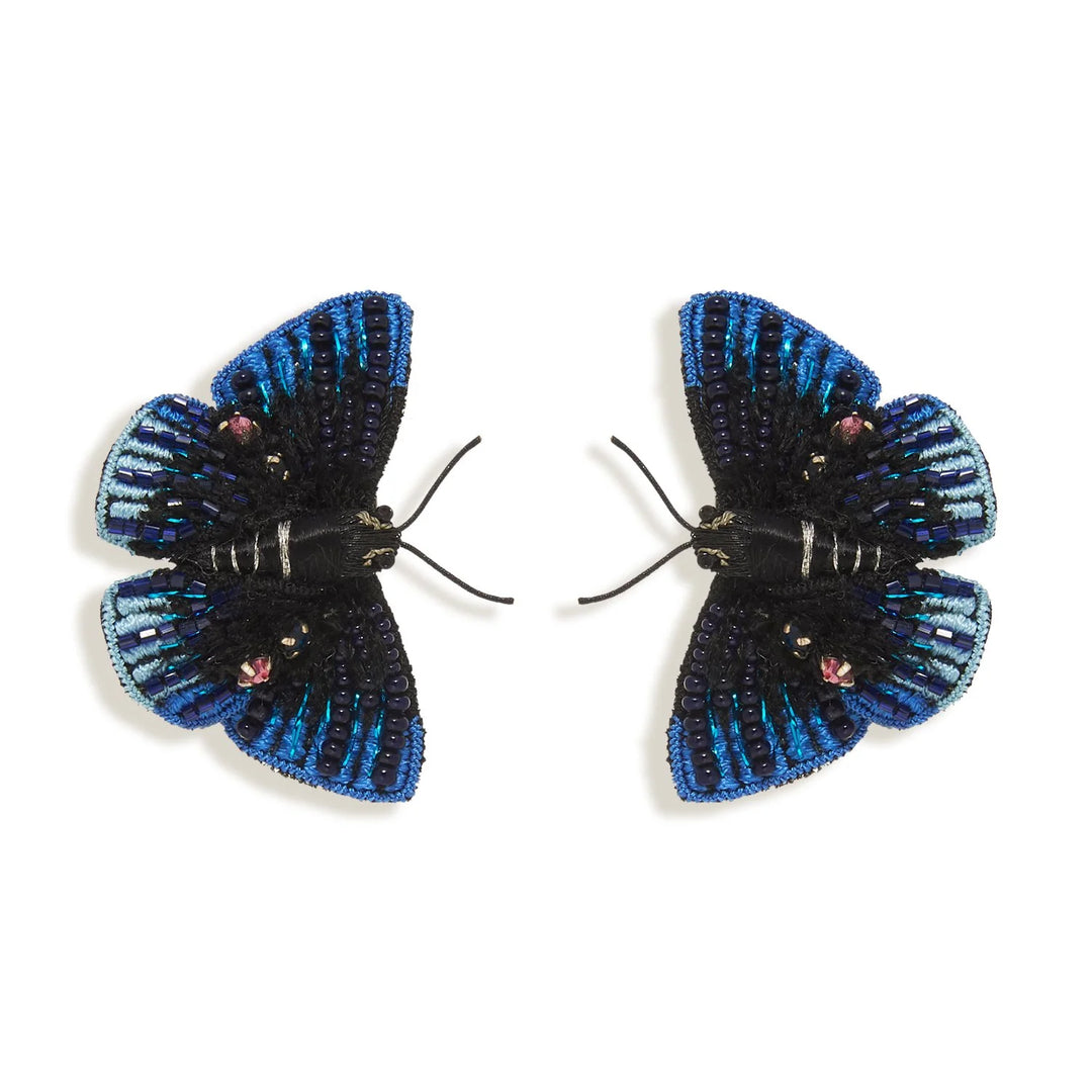 Mystic Butterfly Dark Blue Studs