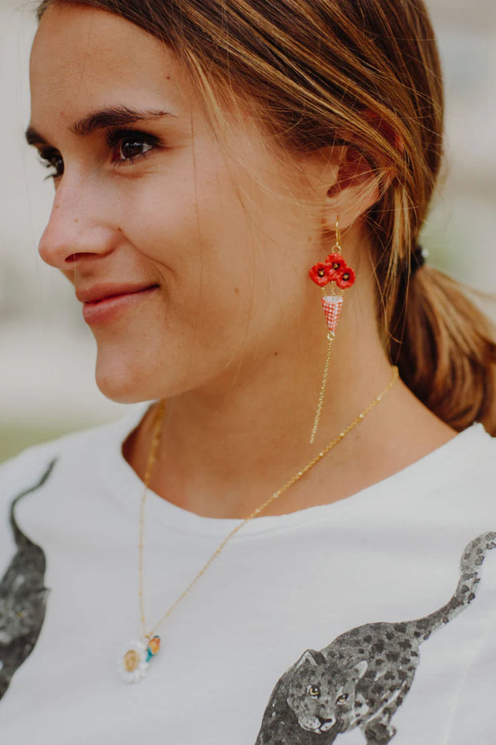 Poppies Bouquet Earrings