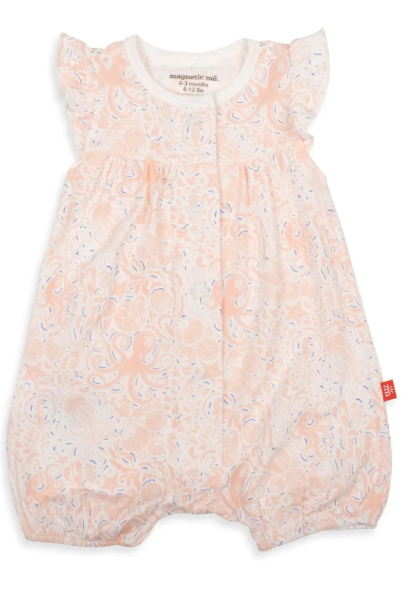 Seas The Day Pink Modal Magnetic Romper
