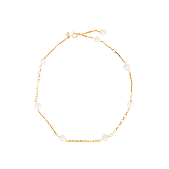 Seven Pearl Chain Necklace