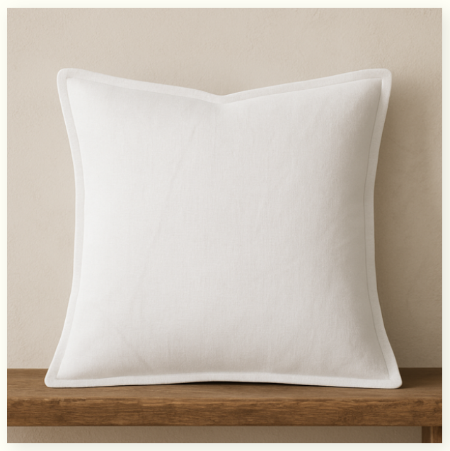 Linen | Cotton Blend Sham With Down Feather Filling