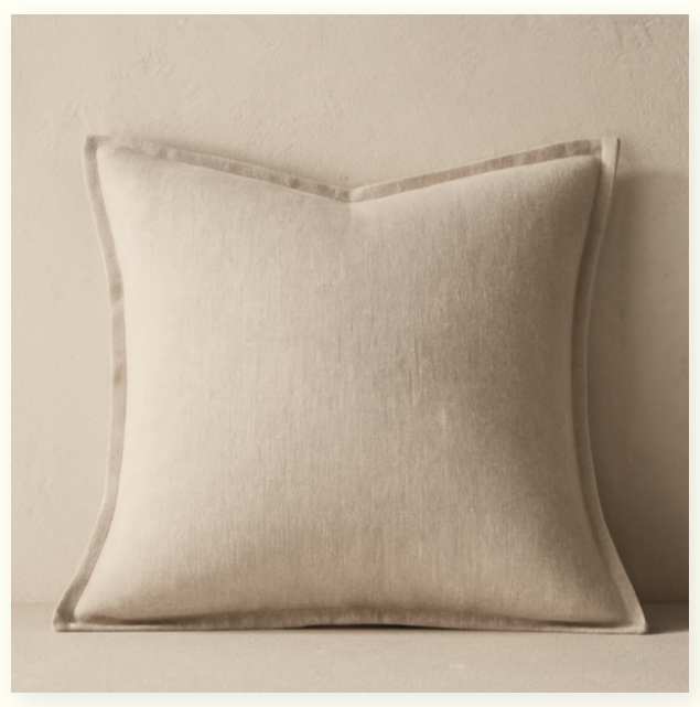 Linen | Cotton Blend Sham With Down Feather Filling