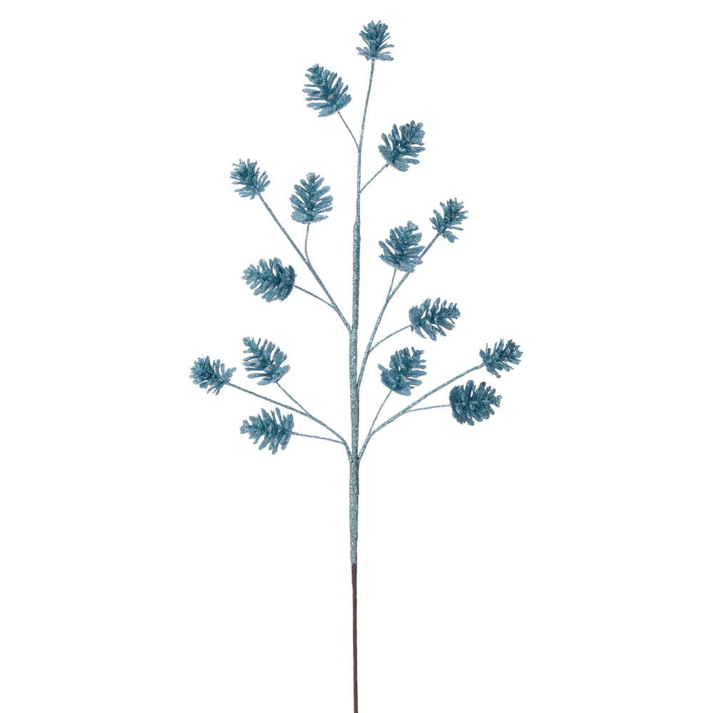 24" Artificial  Pinecone Glitter Spray Set of 3