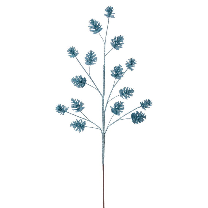 24" Artificial  Pinecone Glitter Spray Set of 3