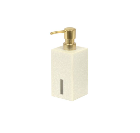 10 oz Morocco Pump - Stone with Matte Brass Top