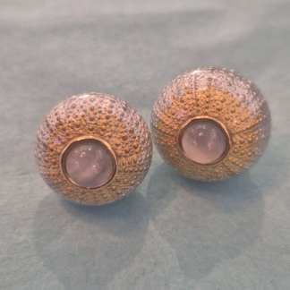 Studs Gold / Silver Sea Urchins with Crystals and 14k
