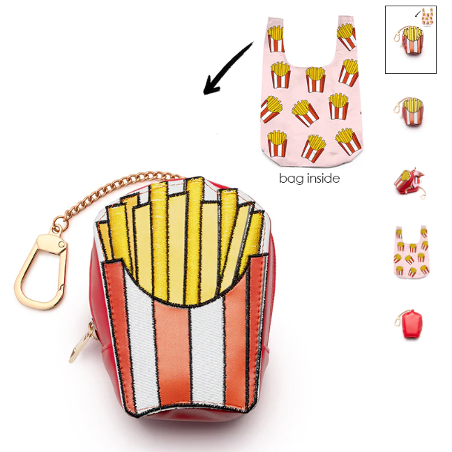 Fries 2 in 1 Bag Charm + Shopper Bag