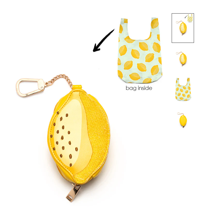 Lemon 2 in 1 Bag Charm + Shopper Bag