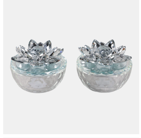 Glass Trinket Box Clear