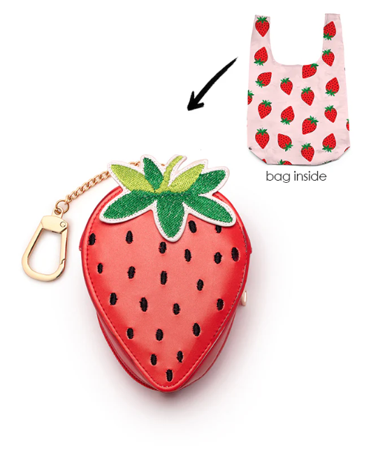 Strawberry 2 in 1 Bag Charm + Shopper Bag