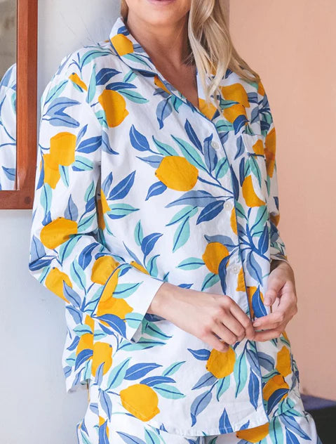 Lemon Zest Cloud Long Pajama Set