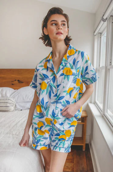 Lemon Zest Short Pajama Set