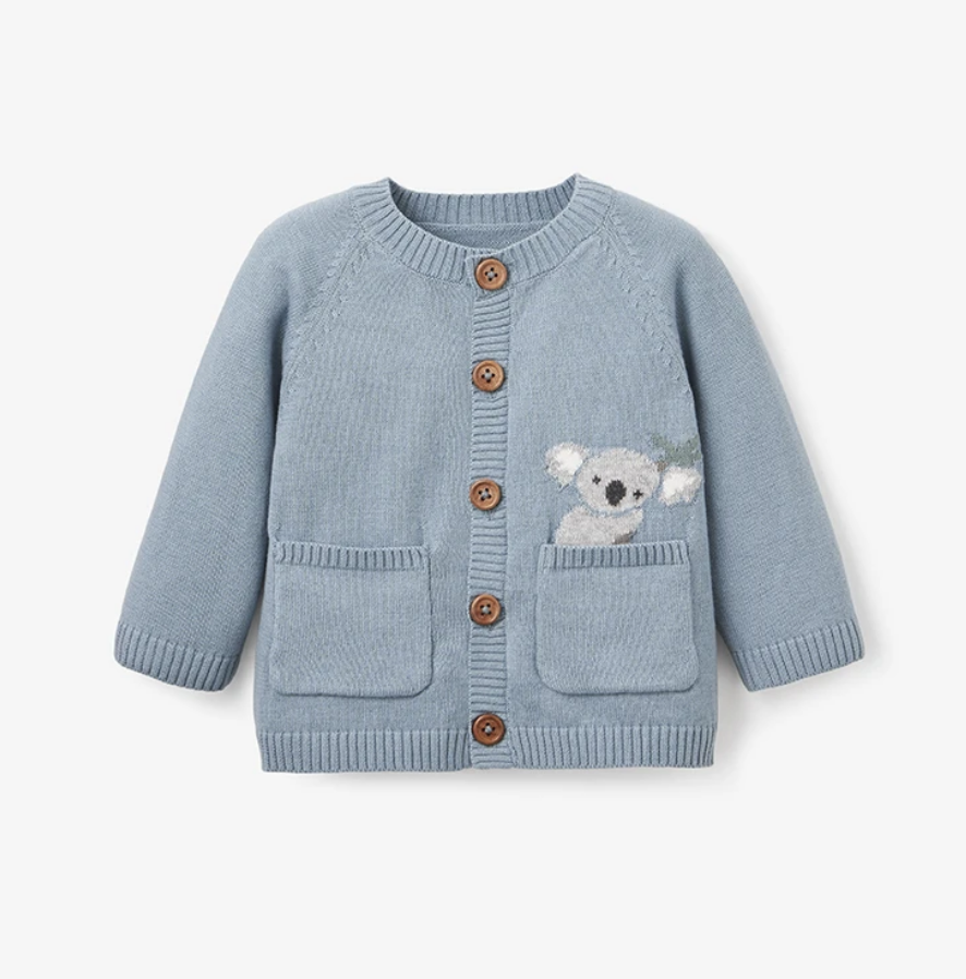 Koala Knit Baby Cardigan