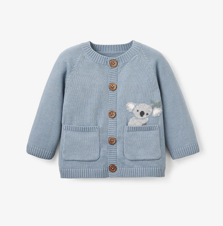 Koala Knit Baby Cardigan